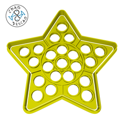 Pop-it-Star_10.5cm_2pc_CP.png Download STL file Star - Pop It - Cookie Cutter - Fondant - Polymer Clay • 3D printing design, Cambeiro