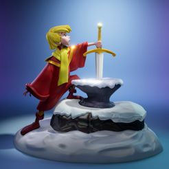 King_Arthur_1.jpg 3D-Datei Das Schwert im Stein - Disney FanArt・3D-druckbares Modell zum herunterladen