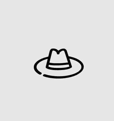 hat clipart black and white simple