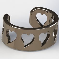 Bracelet Nikkel 1-3.JPG STL-Datei Heart Bracelet kostenlos・3D-druckbares Modell zum herunterladen, Bishop
