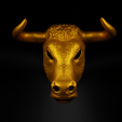 1.png Bull - Animal Cosplay Face Mask 3D print model