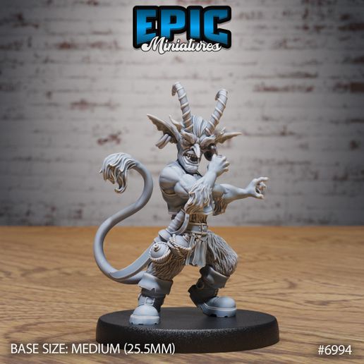 Tiefling Goblin ‧ DnD Miniature ‧ Tabletop Miniatures ‧ Gaming Monster ‧ 3D Model ‧ RPG ‧ DnDminis ‧ STL FILE
