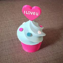 cupcake_love.jpg STL file LOVE CUPCAKE・3D printable model to download, DDDPrint