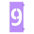9.stl Stencil numbers for Spray Paints - silhouette numbers
