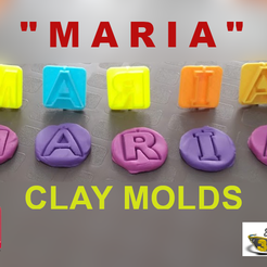 molde_plastilina_Maria-2.png Archivo STL gratis GRATIS - MOLDE DE ARCILLA - PLASTILINA - LETRAS DE "MARIA"・Plan imprimible en 3D para descargar