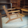 Joaquim-Tenreiro-Armchair-Miniature-Furniture-4.png Miniature Armchair, Joaquim Tenreiro Armchair-Inspired, MIniature Chair Furniture, Mini Chair , Dollhouse Chair