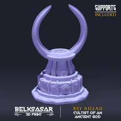 a ES INCLUDED a CULTIST OF AN BELKSASA | ; JULY RELEASE ANCIENT GOD STL file Cultist Altars・3D printer model to download