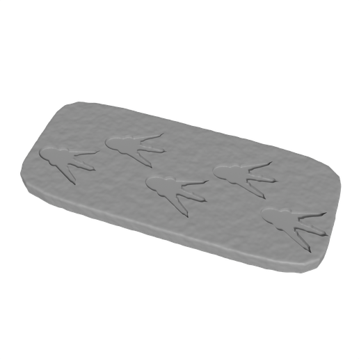 Dinosaur Footprint Trackway Wall Plaque