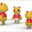 cr5.jpg Red Catty Cat mascot 3D model