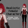 1blender.png Blood Assassin Girl - Realistic Female Character - Blender Eevee