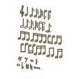 M-NOTES-01.JPG Musical notes symbols characters 3D print model