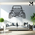 wrangler-tuned-front.png Wall Silhouette: Jeep - wrangler tuned front