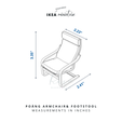 \NSPIREP POANG ARMCHAIR& FOOTSTOOL MEASUREMENTS IN INCHES MINIATURE IKEA-INSPIRED Poäng Armchair and FootStool for 1:12 DOLLHOUSE, Mini Poang Chair, Miniature Chair for Dollhouse