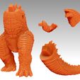 010.jpg Файл 3D Годзилла против Конга Диорама Monsterverse・3D-печатная модель для загрузки