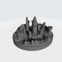 Pelargir.jpg 3D city Pelargir compatible with War of the Ring board game