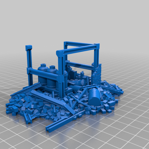 🧑‍🏭 15mm WW1/WW2 Factory ruins (sugar factory)・Free STL File for 3D ...