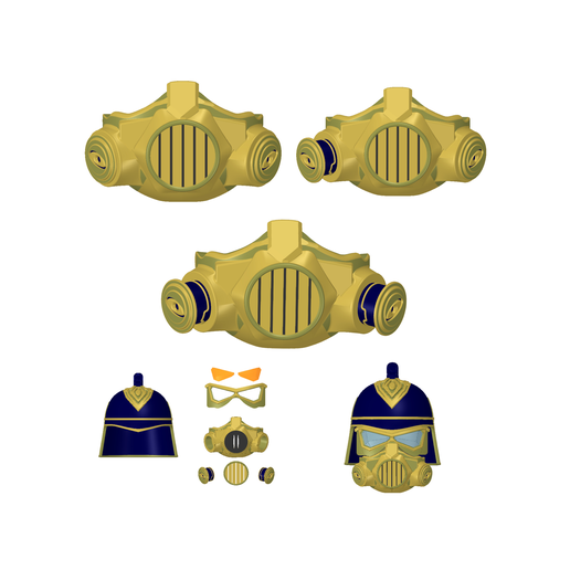 Piltover Warden Face Mask | Two Breathing Modes | Part of the Piltover Warden Set | By Collins Creations 3D 3D model