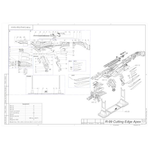 6_1440x1440.jpg R-99 Cutting Edge - APEX - Printable 3d model - STL + CAD bundle - Personal Use