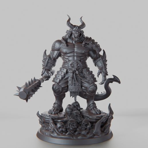 Akuma the Exile - Detailed Demon Warrior Statue for Display