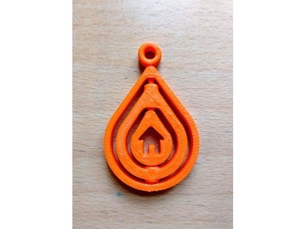 ac9fa01c34efc139ddc6efd56b5ab7a4_preview_featured.jpg Download free STL file Rotating Keychain - Raindrop shape • 3D printable template, simiboy