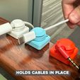 4.jpg 3D Printed Cable Organizer With Detachable Clip