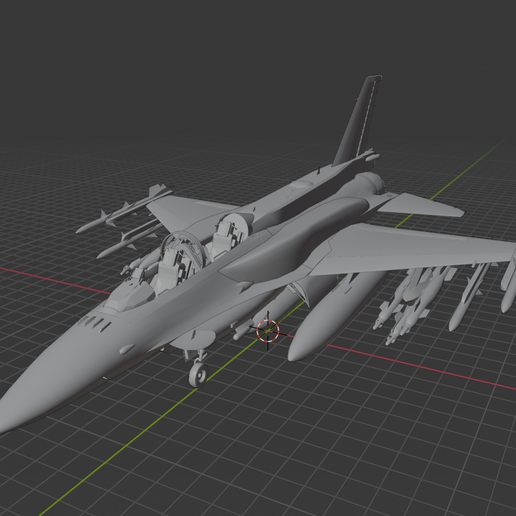 General Dynamics F-16D Block 60 – Desert Falcon Fighter Jet STL 3D Print Model