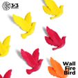 6.jpg Fire Birds for Wall Decor with Textured Wings (Set of 3)