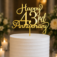 43rd2.png 43rd Anniversary Cake Topper