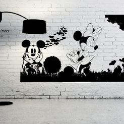 8.jpeg Amor Eterno: Mickey and Minnie's nature Romance Wall art