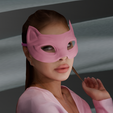 render-of-woman-in-pink-perihelion-cat-masquerade-mask,-close-up.png Cat Masquerade Mask - Perihelion Prints