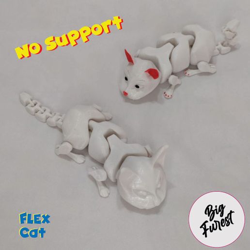 STL file ARTICULATED CAT - CAT・3D printer model to download・Cults