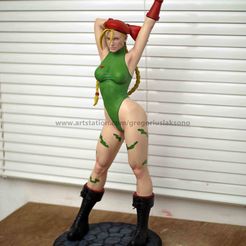 IMG_1570.jpg 3D-Datei Cammy Street Fighter Fan Art Statue 3d Printable・3D-druckbares Modell zum Herunterladen