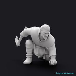 4.jpg STL-Datei Bauer mit einer Axt | EM.4・3D-druckbare Vorlage zum herunterladen