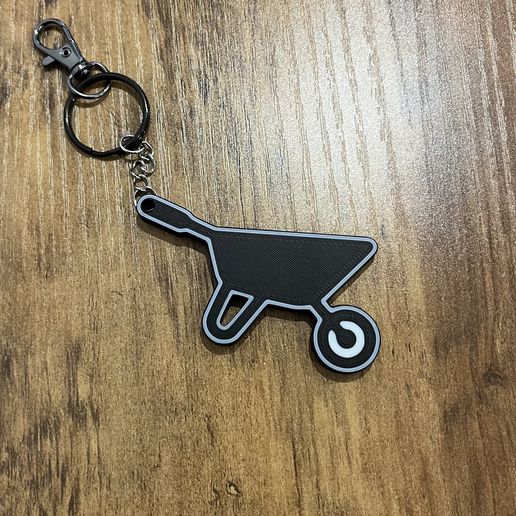 Wheelbarrow Keychain