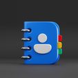 Cotact-Book-01.jpg Contact Book 3d Model