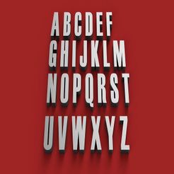 RENDER.jpg Archivo 3D HAETTEN fuente mayúsculas 3D letras archivo STL・Modelo de impresión 3D para descargar