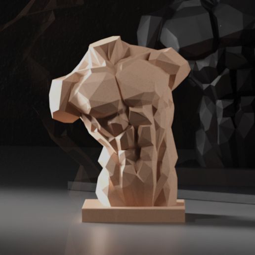 🎨 Torso art statue・ STL File for 3D printing・Cults