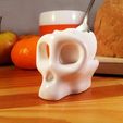 monkey-skull-full.jpg STL-Datei Monkey Skull Egg Cup・3D-druckbares Design zum Herunterladen