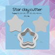 Star clay cutter 7 sizes: 15 /20/25/30/35/40/ 45mm STL file Star clay cutter | Digital STL file | sharp cutter | 7 sizes | polymer clay cutter