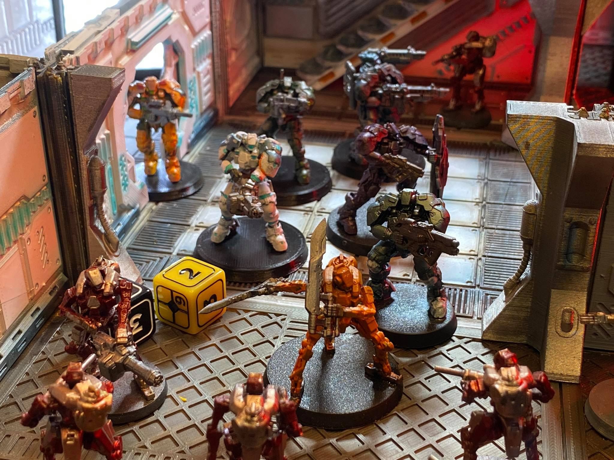 C Papsikels Miniatures Dungeons and Dragons,3D Print,miniature paint,Tabletop,D&D,wargaming,Cyber FKMSA ADVANCE Battle Droid Upheater Unit