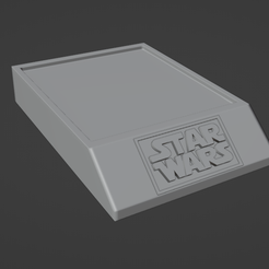 SquareV1_starwarsV2.png Display Plateau Base Tile StarWars Figurines Minis Ready to print 3D model