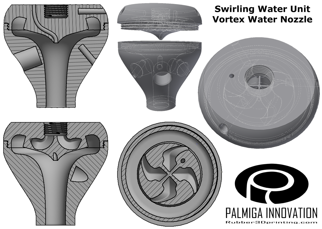 SWU.png Download free STL file Swirling Water Unit - Vortex water nozzle - Vortex Process Technology (VPT) • Model to 3D print, Palmiga