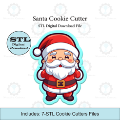 Etsy-Listing-Template-STL.png 3D file Santa Cookie Cutter | STL File・3D print object to download