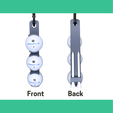 STL-3D-Printed-File-Golf-Ball-and-Tee-Holder-Front-and-Back.png Golf Ball Holder - Holds 3 Golf Balls & 2 Golf Tees