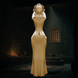 BeatriceBack.png Mystical Woman Holding a Glowing Egg