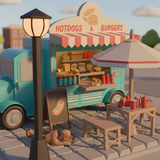 Hot dog and Burgers Food Truck