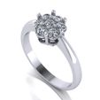 5.jpg Printable STL jewelry engagement ring round flower 0.52ct