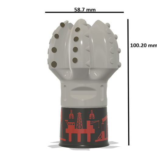 🖊️ PDC Drill bit Pen Holder with Thread Protector・ STL File for 3D ...