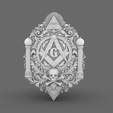 Screenshot-2026-02-28-120307.png Gothic Masonic Skull Wall Plaque STL File for 3D Printing – Dark Baroque Freemason Emblem Relief