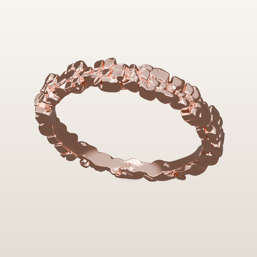 Daisy Eternity Band – Flower Chain Ring STL (US 5-13)